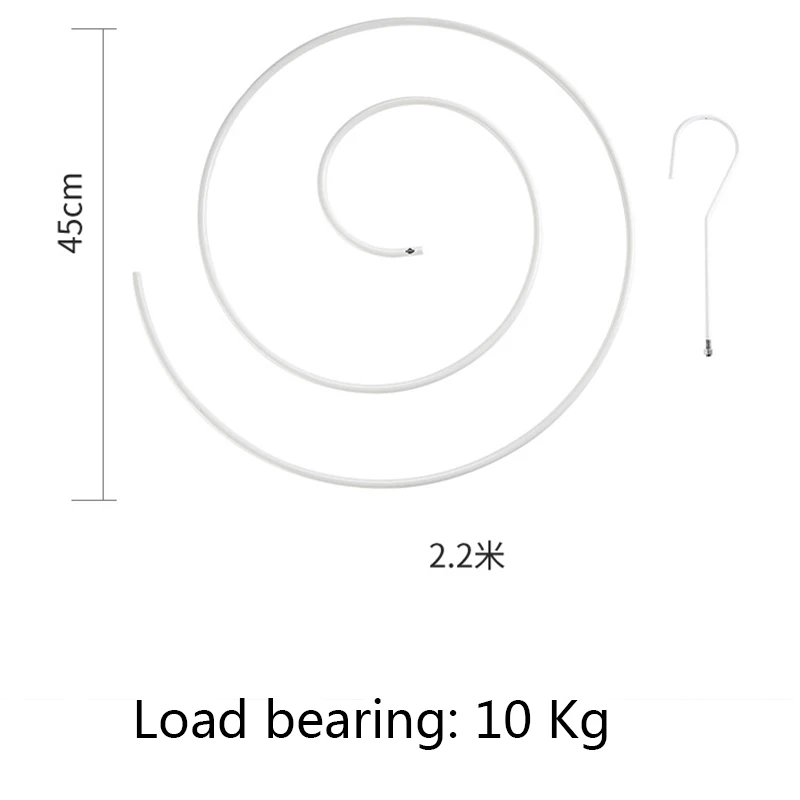 Креативные Круглые сушильные стеллажи, настенный крючок, спираль, солнцезащитное одеяло, стойка для хранения, вращающаяся, экономит место, органайзер для шкафа, многофункциональные вешалки - Цвет: Белый