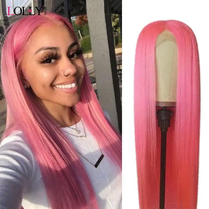 Pink Wig Transparent Lace Front Human Hair Wigs T Part Brazilian Honey Blonde Human Hair Wig For Black Women T1b 613 Ombre Wig Human Hair Lace Wigs Aliexpress