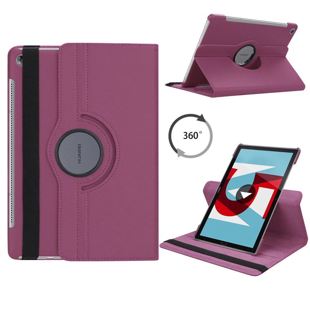 Purple Чехол для планшета huawei MediaPad M5 10,8, вращающийся на 360 градусов, кожаный чехол для huawei MediaPad M5 Pro 10 10,8, чехол для планшета - Цвет: Purple
