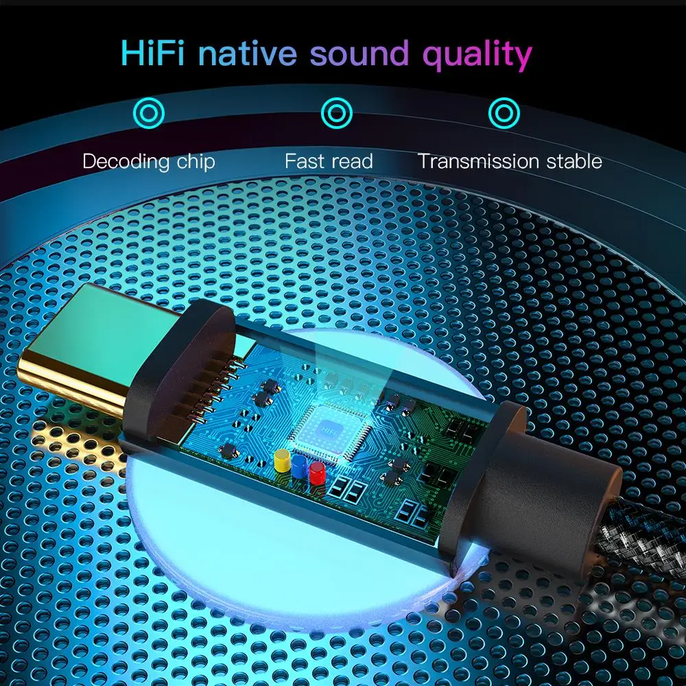 Headphone Amplifier Audio Decoder Portable DAC Amplifier Audio Amp Adapter KEYSION HIFI DAC Earphone Amplifier USB Type C to AUX Speaker Cable Adapter 32bit 384kHz HD Digital Decoder Car Audio Input Cord