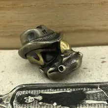 EDC инструменты латунный нож бусины носорог Череп Бусы на шнурок Паракорд нож инструмент DIY кулон#186