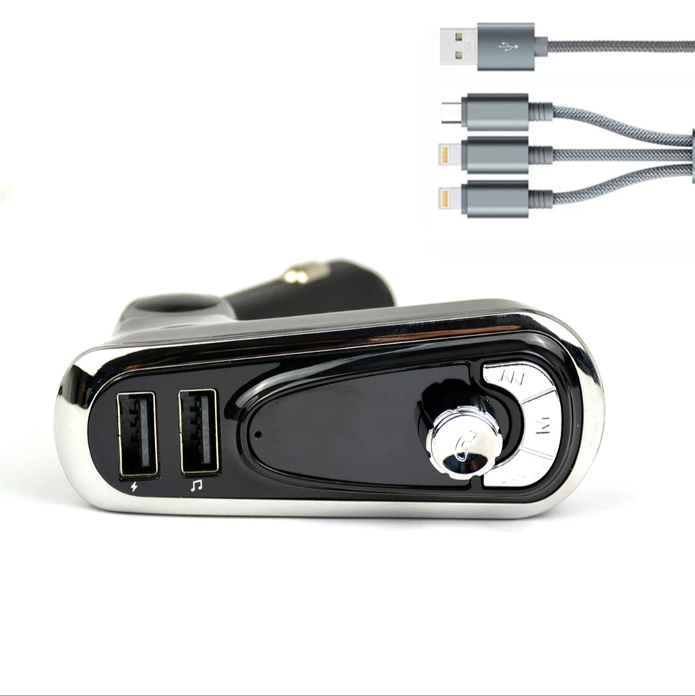 AOSHIKE FM передатчик Rotatabl Bluetooth автомобильный комплект свободные руки беспроводной
