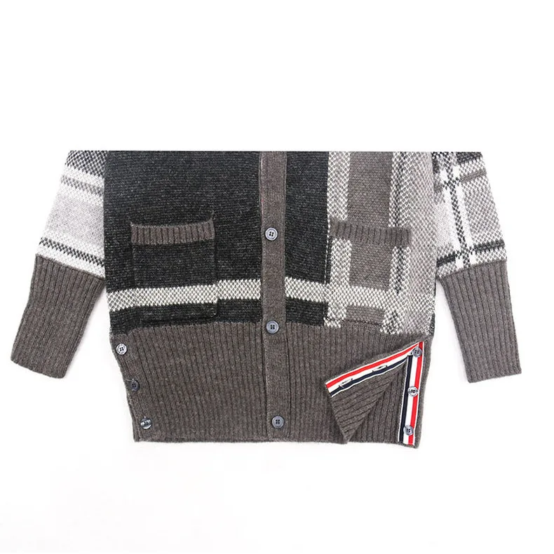 Decote em v Moda Marca Suéteres Feminino Solto Cardigans Roupas Listrado Algodão lã Xadrez Grosso Inverno Cabolsa Casual 2021 tb 9 decote em v cardigans roupas listrado algodão
