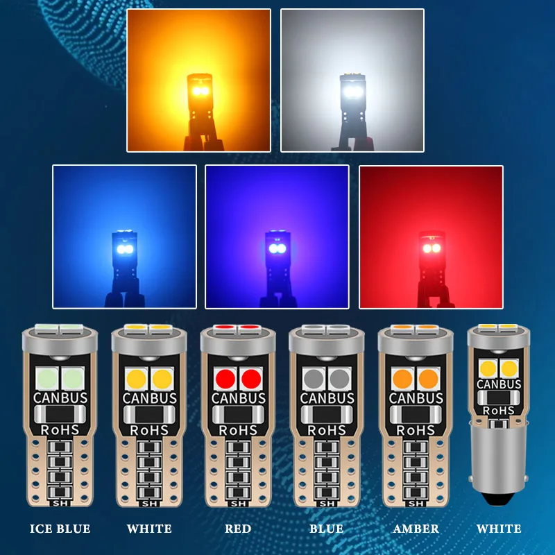 10X T10 LED W5W BA9S Автомобильная CAN шина Внутреннее освещение 194 501 6SMD 3030 СВЕТОДИОДНЫЙ