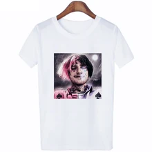 Best Offers Female T-shirt Harajuku Camisas Mujer Streetwear white T-shirt Lil peep casual letter T-shirt fashionable aesthetic female T-shi