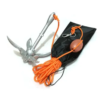 

New Folding Anchor Kit- Grapnel Rrope Float Hook Kayak Boat Jet Ski Canoe Folding Anchor Plus Rope Float Hook Bag