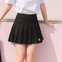 Женская Повседневная Клубничная мини-юбка плиссе Юбка Студенческая новая мини короткая плиссированная летняя юбка с клубничкой