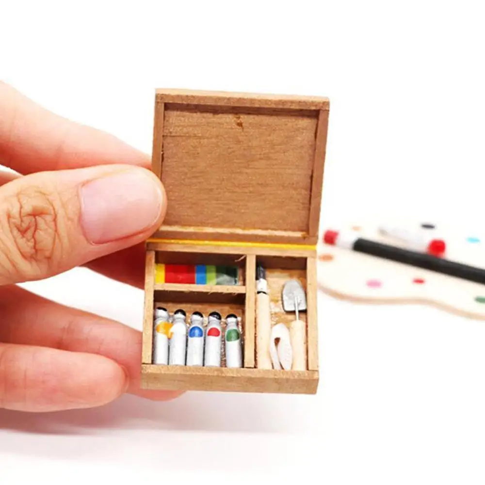 1:12 Dollhouse Miniature Painting Shelf Board Studio/Outdoor Classic Kids ToyXUI 