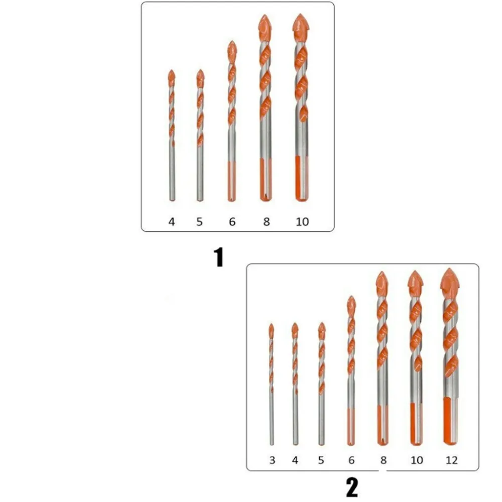 5 шт./7 шт. треугольный хвостовик дрель многофункциональный керамический стеклянный отверстие стены Кобальт скрученная Спираль Бит Плитка сверло по бетону инструмент ED