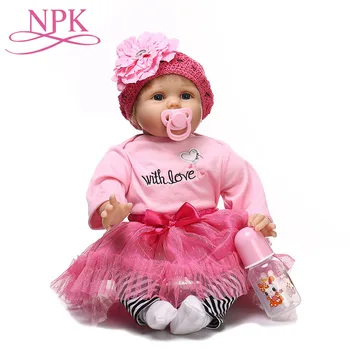 

Christmas Gifts 22 inch 55CM Reborn Doll Soft Silicone Reborn Baby Dolls Vinyl Toys 3-7Years Baby Dolls Gift Kids Birthday Gift