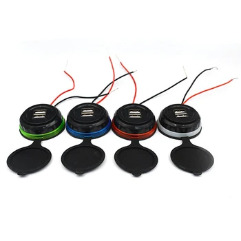 

Dual USB Charger Cigarette Lighter Socket Power 3.1A Charger Adapter 12V-24V Fast Charging For Auto Truck Boat USB Device