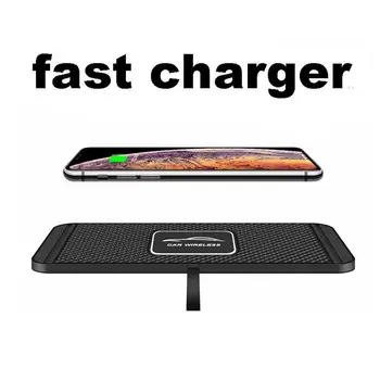 

QI Wireless Car Charger For iphone X 8 7 Plus Fast Pad Dashboard Holder Fast GPS S8 Dock Plus Stand Samsung Charger S9 Char L0G8