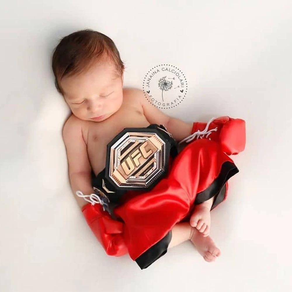 Newborn Photography Mini Red Simulation Sanda Free Fight Glove Set Props ​for Baby Photo Boxing Pants Gloves Prop Accessories | Детская