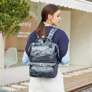 

Breast Pump Bag Backpack with Cooler Compartment for Breast Pump Cooler Bag LX9F