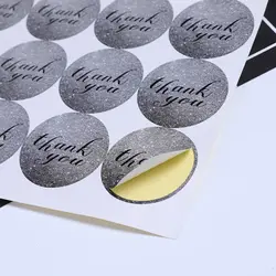 120 шт/партия Galaxy gray Thank You серый круглый крафт-бумага клейкая упаковка для тортов DIY для подарочной запечатывания наклейки