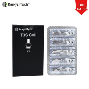 

10pcs/lot Original Kanger T3S Heating Coil 1.8ohm 2.2ohm 2.5ohm Atomizer Replacement Core For Kangertech T3S Atomizer