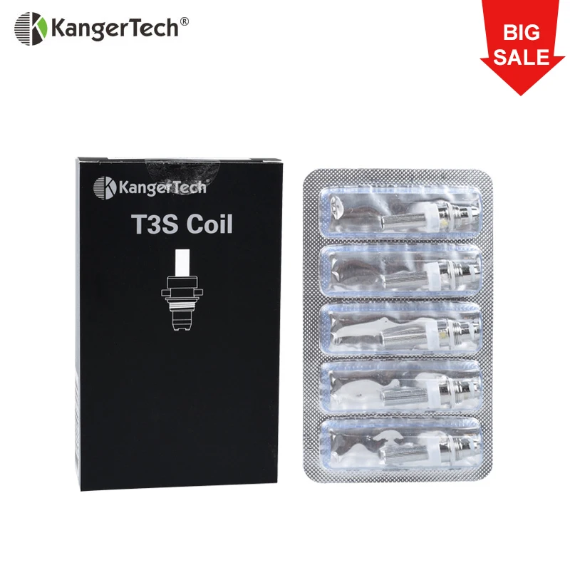 Оригинальная нагревательная катушка Kanger T3S 10 шт./лот 1 8 Ом 2 ом 5 сменная сердцевина