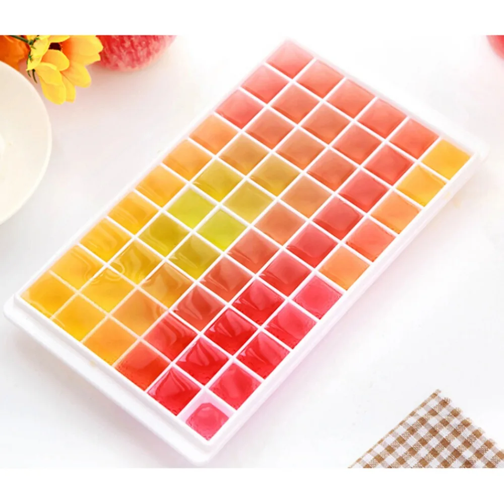 Hot 60 Cell Plastic Square Shape Ice Cream Cube Freeze Mold Chocolate Maker Tray DIY Party Event Home Supplies On Sale