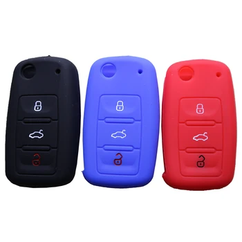 

Silicone Car Key Cover For VW Polo Passat Touareg Touran golf 6 EOS Lavida Scirocco Beetle Sagitar Jetta