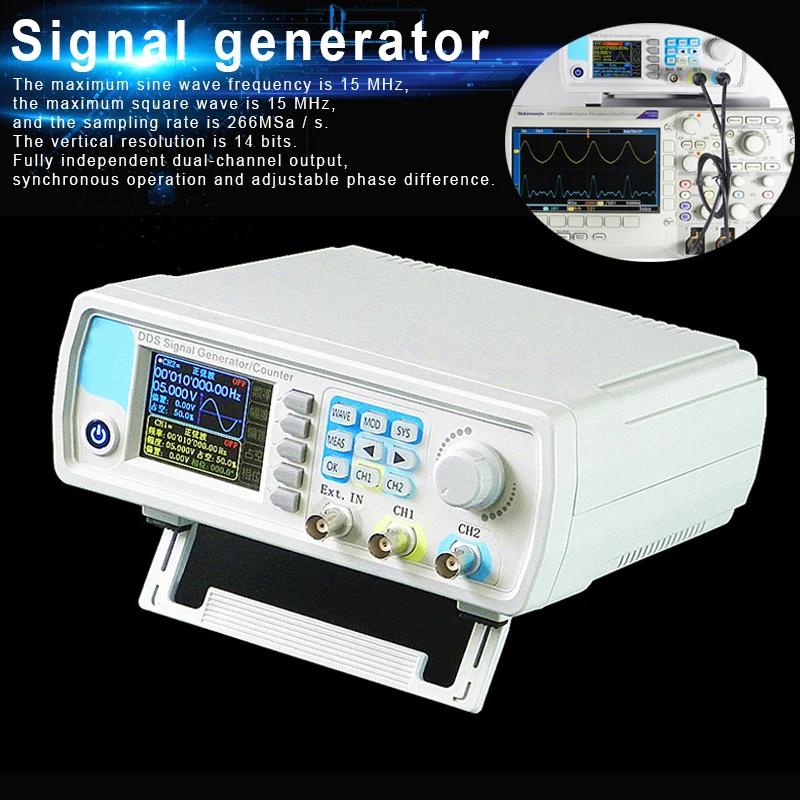

Hot 15MHz 2 Channel DDS Arbitrary Waveform Function Pulse Signal Generator Frequency Meter JDS6600 L99
