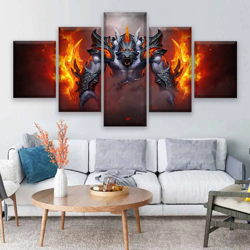 5 Pieces Canvas Painting DOTA 2 Invoker Home Decor For Living Room Printed Wall Art Game Poster Mod