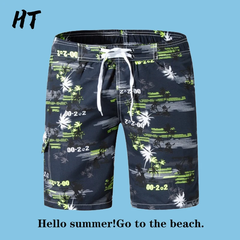 Shorts Beach Swimwear Hawaii Printing Quick-Dry Mens Casual 6XL Oversize Loose Breathable