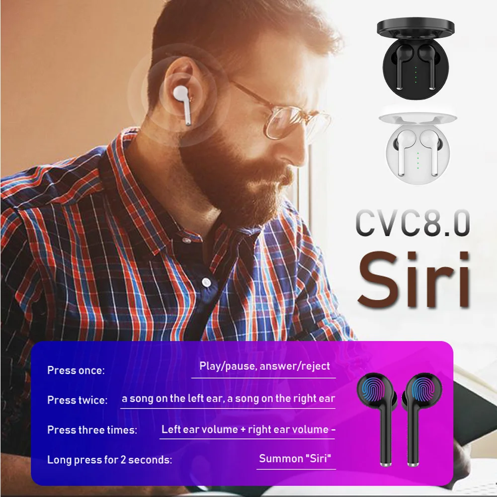 TW40 TWS сенсорное управление Bluetooth 5,0 наушники Беспроводная Спортивная гарнитура с микрофоном Время работы: 3-4 часа