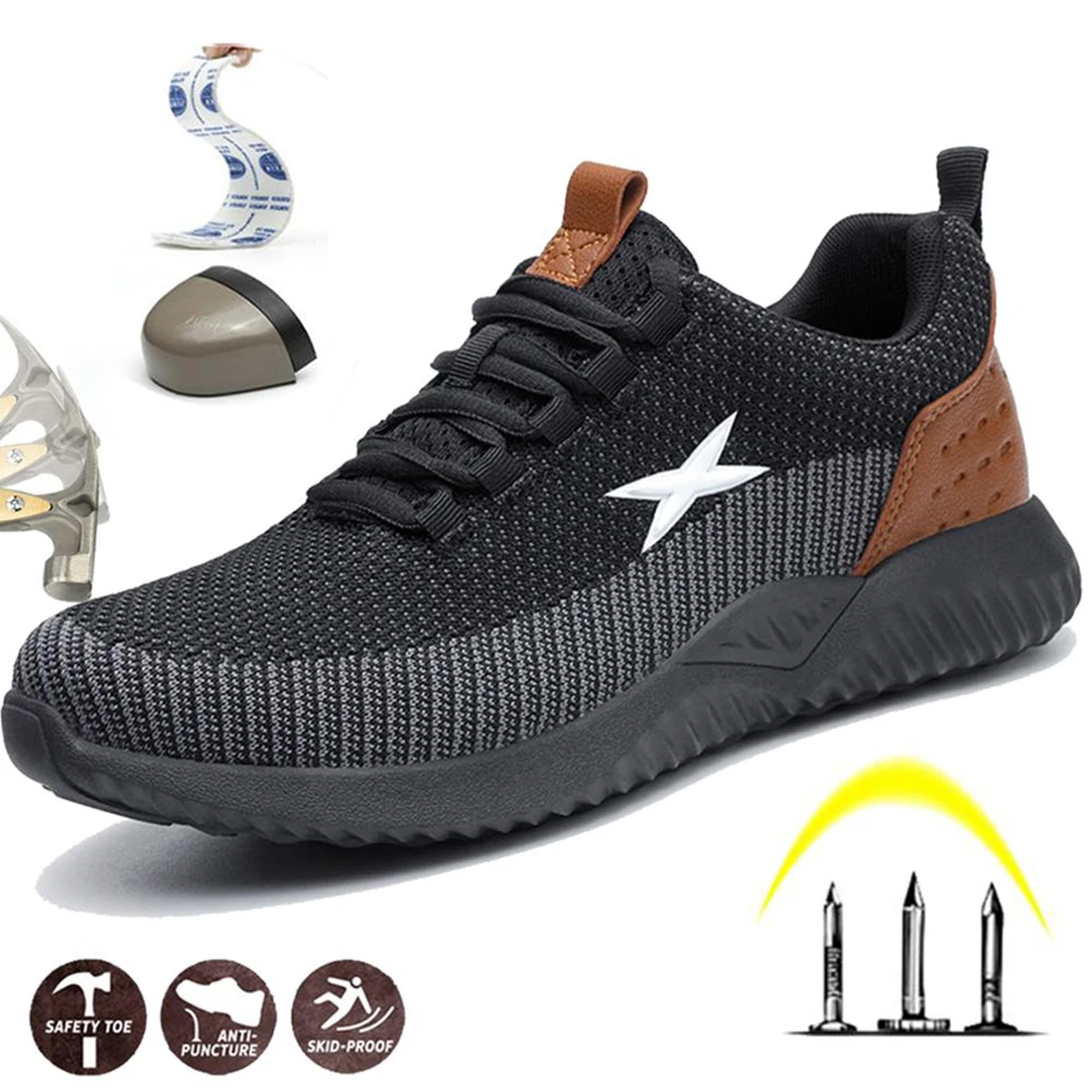 mens work safety trainers