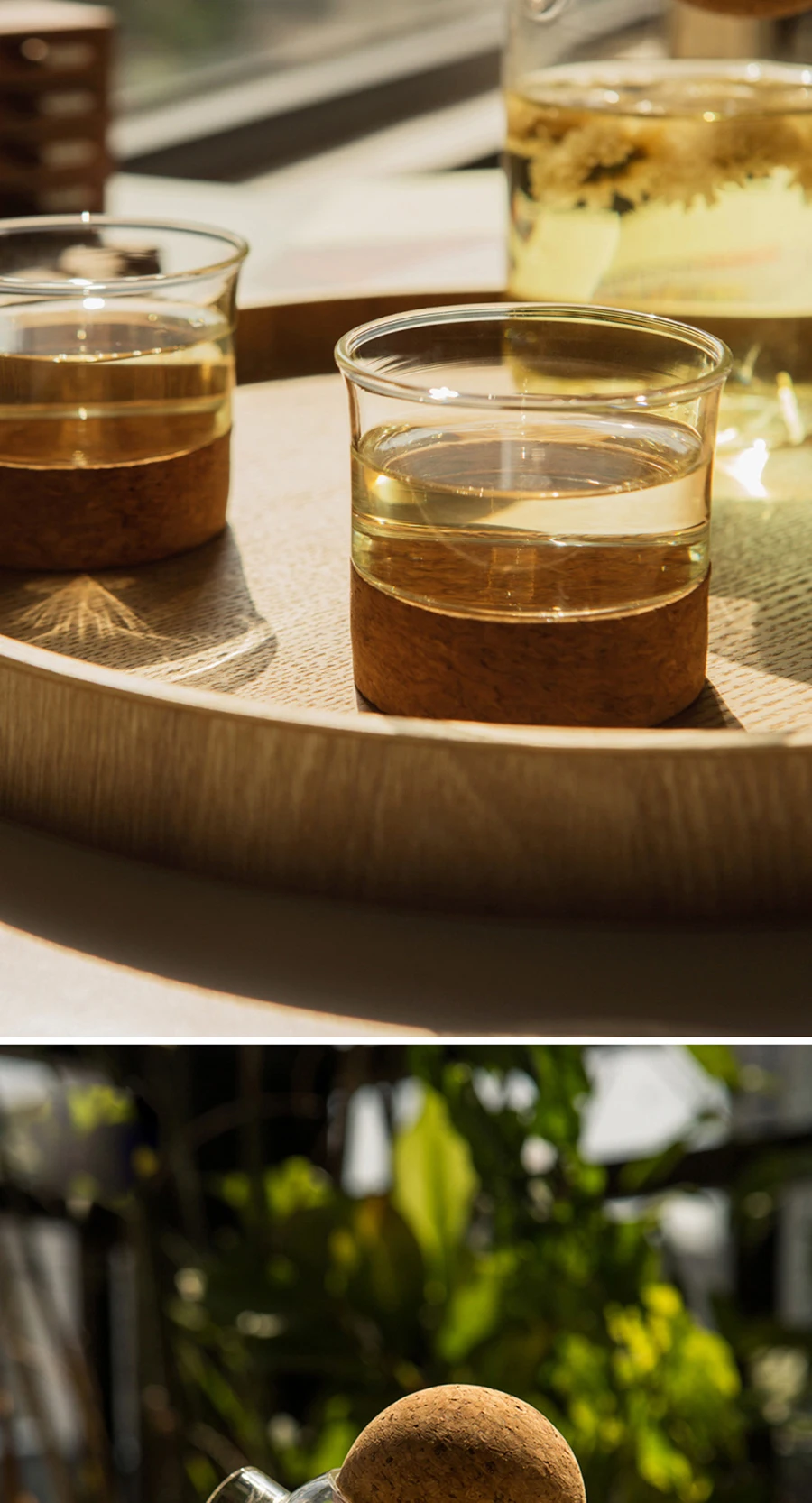 Glass Teapot Large Capacity Cold Water Kettle With Lid Water Bottle Cup Set Home Pitcher Kitchen Glass Fruit Juice Jug Drinkware