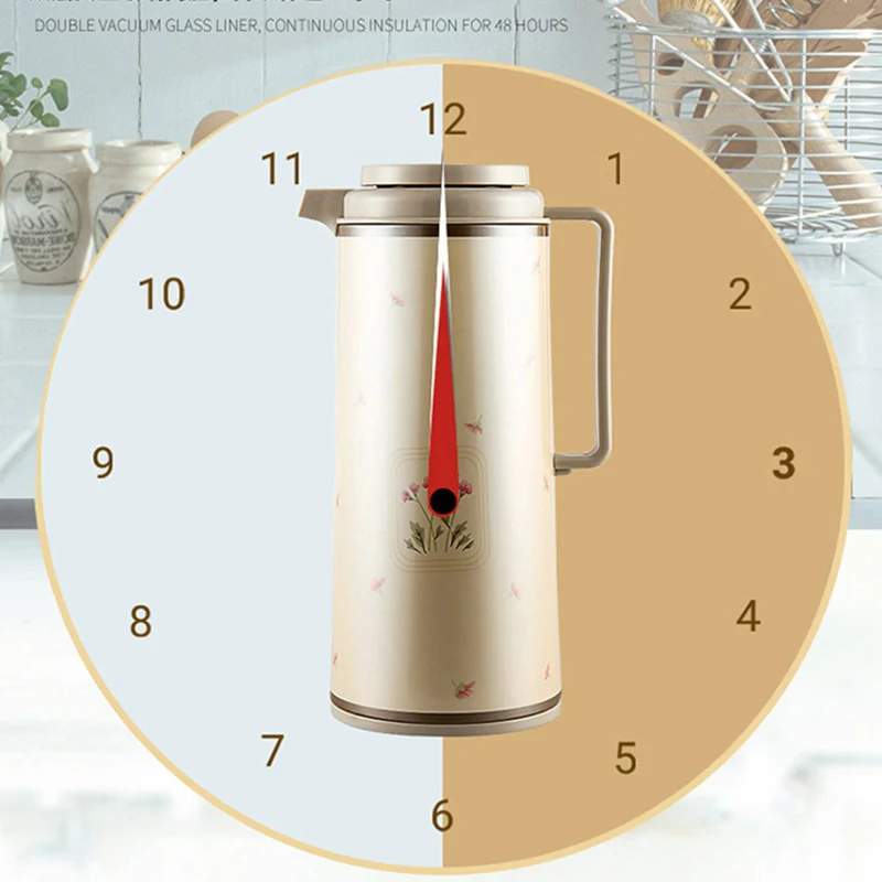 1.7L Vacuum Glass Liner Flask Kettle Large Household Office School Hot Water Insulated Bottle Coffee Thermos Outdoor Thermal Jug