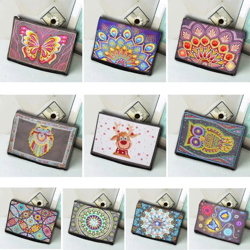 DIY Special Shaped Diamond Painting Bracelet Wallet Embroidery Cross Stitch Bag Q6PE