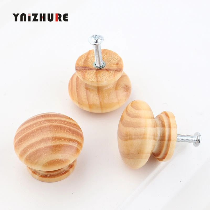 34mm Wooden Retro Furniture Knobs Kitchen Cabinet Drawer Dresser Cupboard Door Wood grain Pulls Handles | Обустройство дома