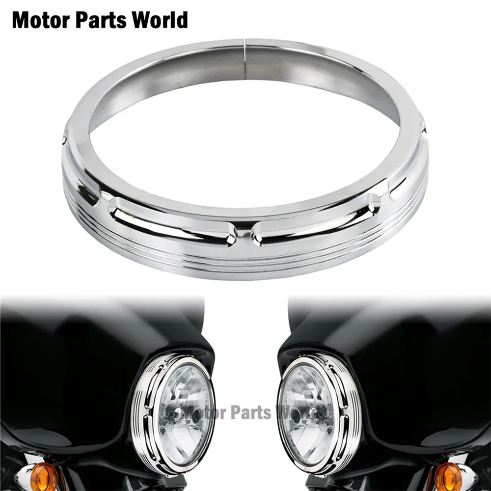 Налобный фонарь для мотоцикла 7 дюймов хромированный подходит Harley Touring FLHX FLHR FLH/T