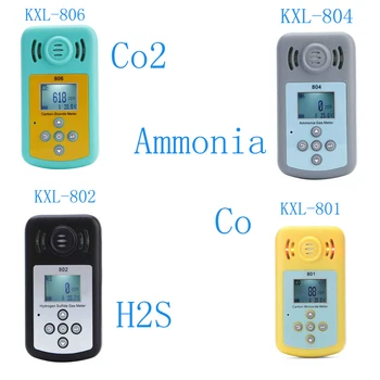 

Gas Detector H2S/Ammonia/CO /Co2 Meter LCD Digital Handheld Gas Analyzer High Precision Portable Battery Mini Solid Gas Detector