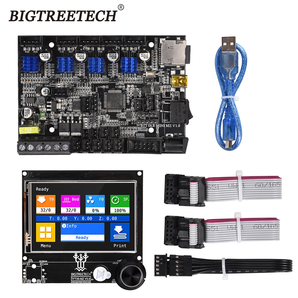 BIGTREETECH BTT SKR MINI MZ V1.0 32 Bit Board TFT35 MZ V3.0 Touch Screen 12864LCD Intergated TMC2209UART for Anycubic MEGA Zero