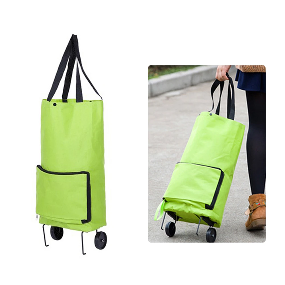 Складная домашняя сумка для покупок на колесах с колесами многоразовая портативная Экологичная сумка для овощей Органайзер Потяните корзину