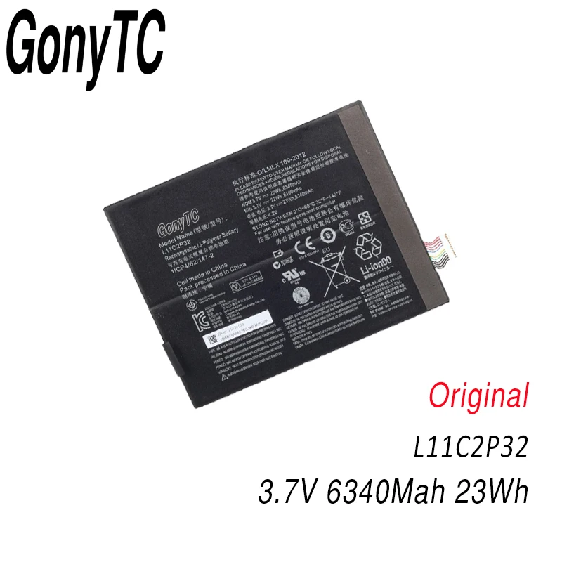 GONYTC L11C2P32 Tablet Крышка батарейного отсека для LENOVO IdeaTad S6000 S6000-F S6000-H A7600 A7600-HV A7600-F S6000L-F A10-80HC - Цвет: Add Follow Get 1USD