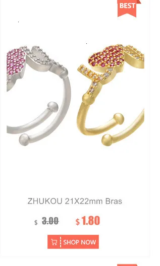 ZHUKOU 8x22 мм Латунное Хрустальное круглое женское кольцо для свадьбы/помолвки кольца друзья подарок на день рождения вечерние подарок модель: VJ15