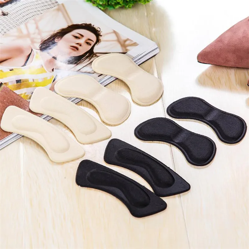 Shoe Insoles 2pcs Practical Sticky Fabric Shoes Back Heel Inserts Pads Cushion Liner Grips High Quality Braces & Supports Sticker