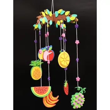 

Kuulee 1Pc DIY Campanula Wind Chime Set Kids Wall Hanging Curtain Decoration Arts Crafts Pendant Toys