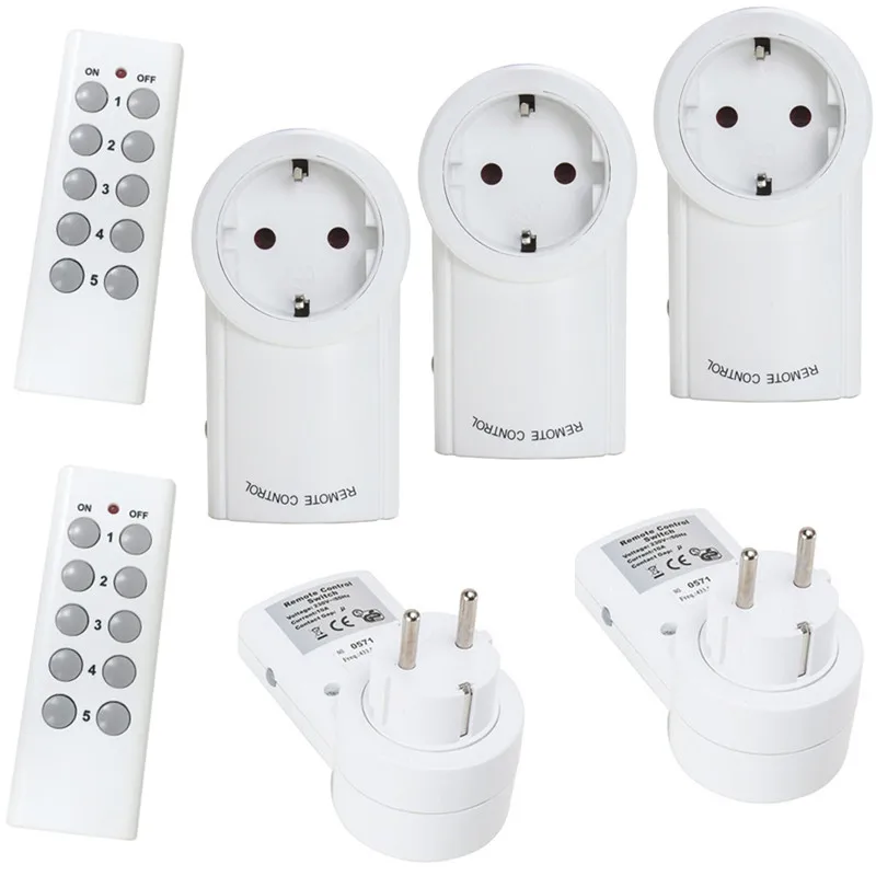 

Universal 433mhz EU Plug Socket Wireless Remote Control Power Outlet Light Switch Compatible Broadlink Rm Pro+ For Smart Home