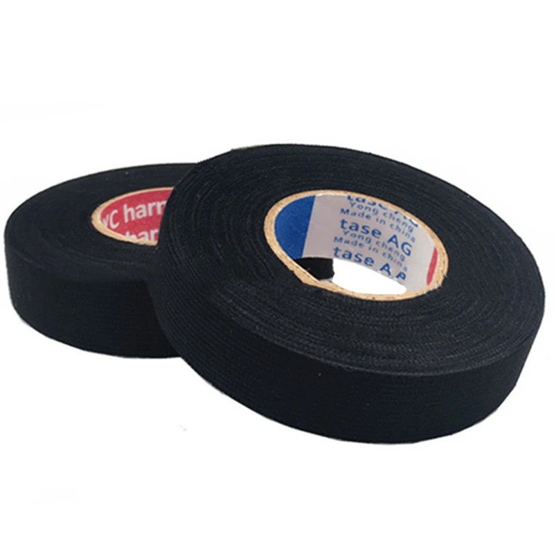 1Pcs Car Harness Tape Car Vehicle Wiring Harness Noise Sound Insulation Fleece Tape Black Hot Adhesive Cloth Fabric Tape 15m