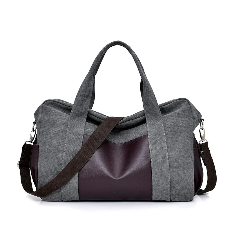 Large Capacity Men Travel Bags Vintage Canvas Women Weekend Traveling Duffle Tote Crossbody Bags Casual Male Trip Shoulder Bags