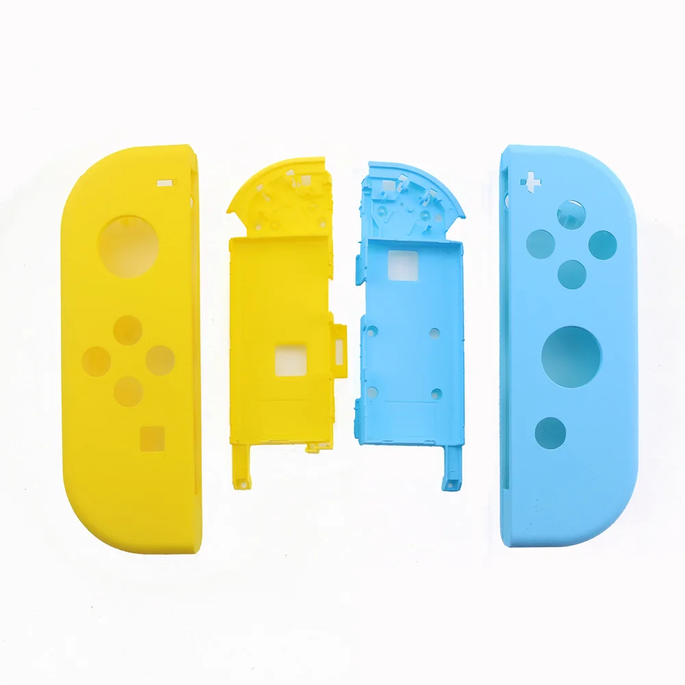 Сменный корпус YuXi, Жесткий Чехол в виде ракушки, кожаный чехол для kingd Switch NS Joy-Con, контроллер, зеленая передняя крышка, зеленый, розовый, синий, желтый - Цвет: FC