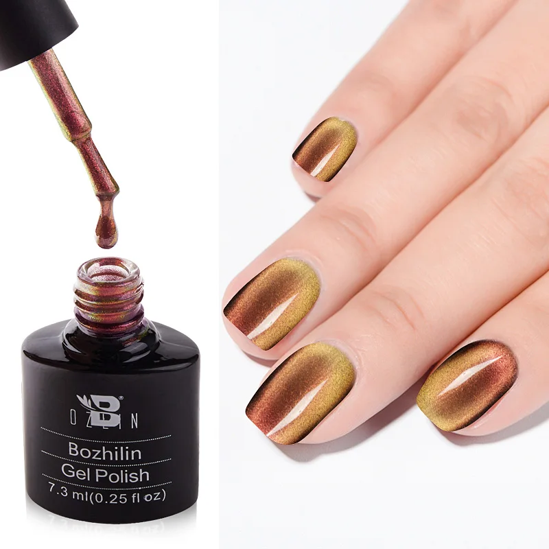 5D Cat Eye Magnetic Nail Gel 7.3ML Gel Polish Soak Off LED UV Gel Lacquers Strong Effect Varnish Black Base Need Nails Art Tools