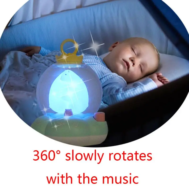 

Baby Rattles Crib Moving Rotating Bed Mobile Toy Holder Musical Box Projection 0-12 Months Newborn Infant Toys E65D