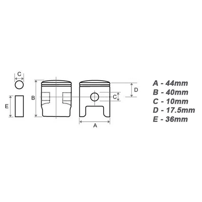 

Cylinder Piston For Timbertech Brushcutter Mfs52/Ms-2tl-52/Ms52-2tl Lawn Mower