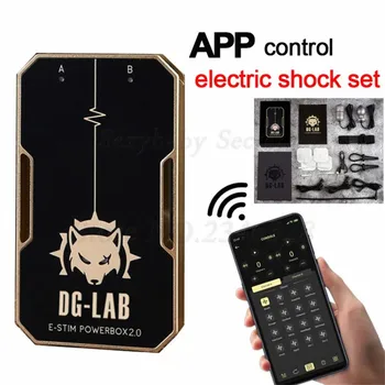 APP Remote Control Electro Dual Output Host,Electric Shock DIY Power Box Machine,Anal Plug,Adult Games Sex Toys For Couples