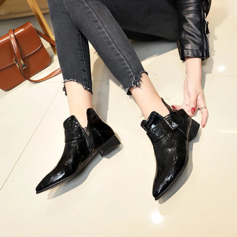 

Small Leather Shoes Retro Pointed Toe Loafers Comfort Low Heels Flat Platform Espadrilles Buckle Zipper Plaid Oxford Women Shoes