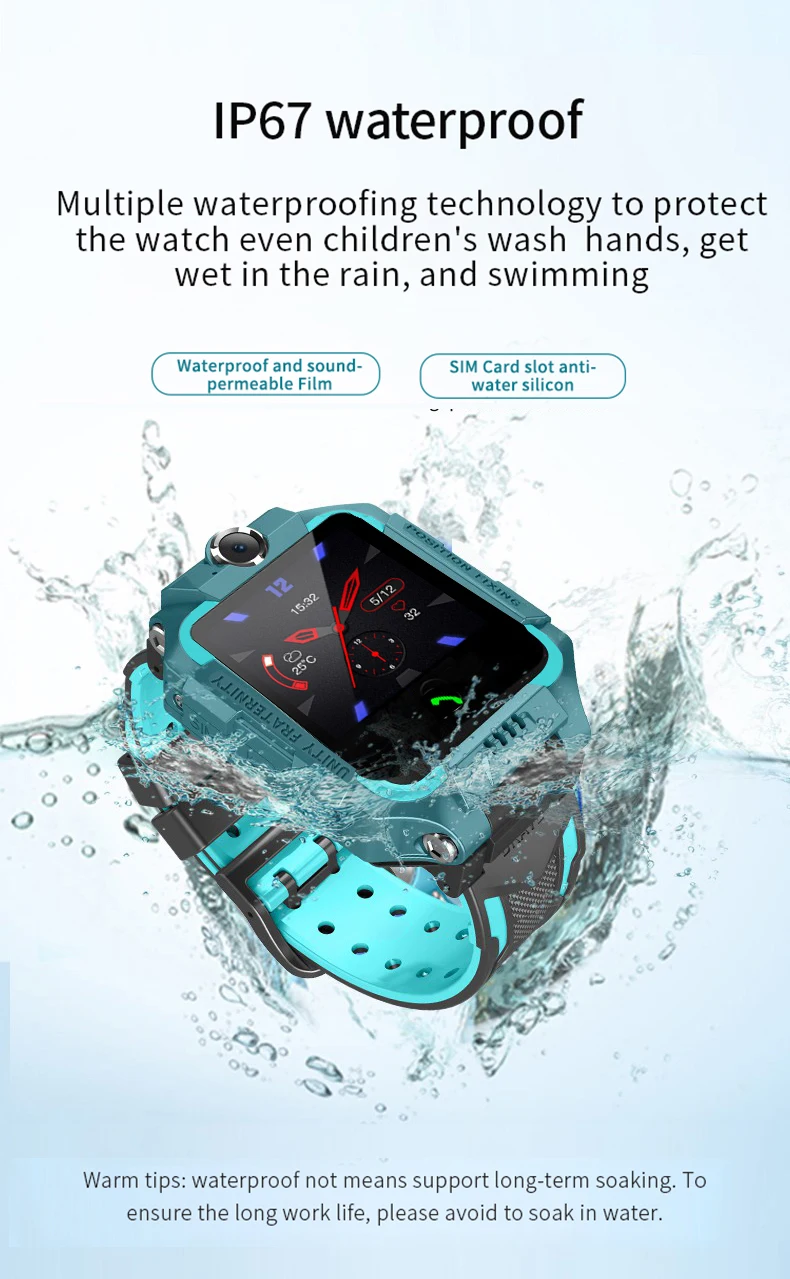 AISHI Q19R waterproof Dual Cameras 360 Rotation Kids Smart Watch Frozen snow color LBS Positioning SOS Mobile Phone Watch VS Q19